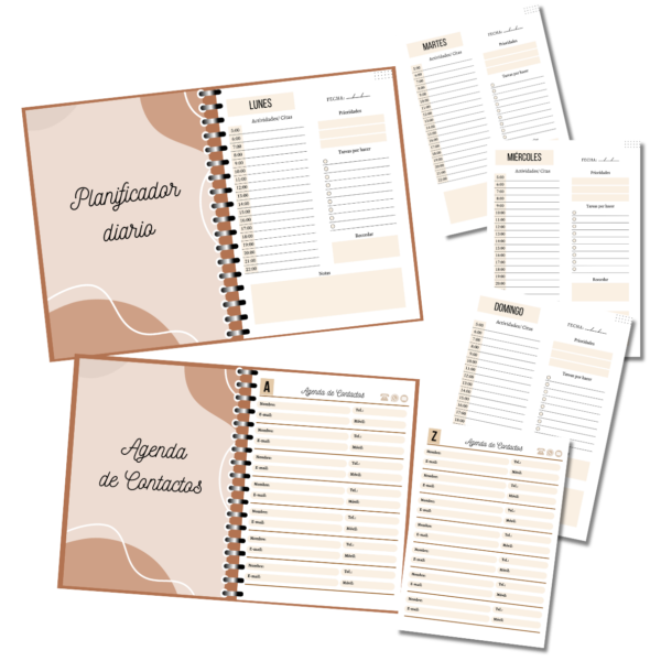 Agenda personal imprimible- BOHO - Imagen 3