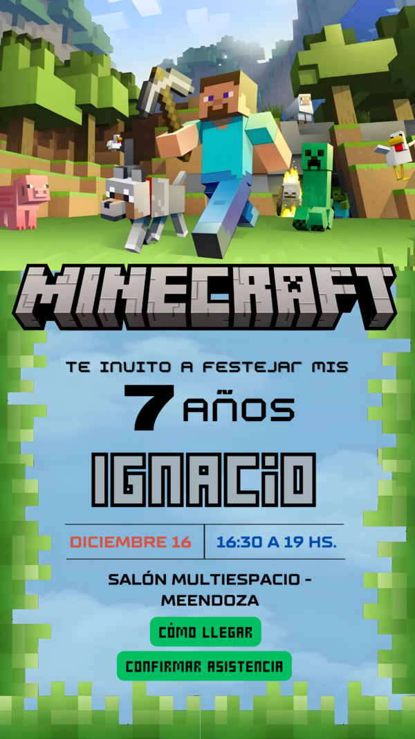 Cumple infantil- Minecraft - Imagen 2